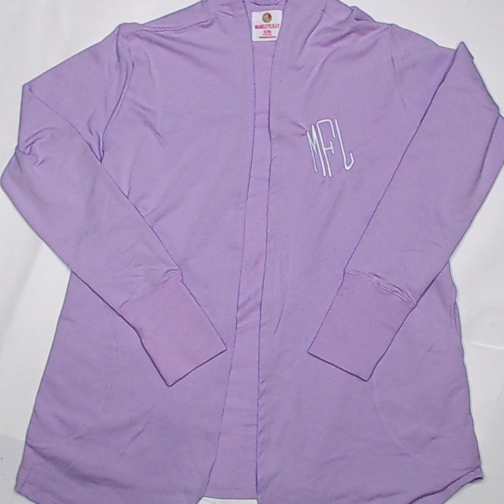 BLOOPER CLOTHING: Monogrammed Sweatshirt Cardigan