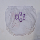 BLOOPER KIDS: Monogrammed White Eyelet Baby Bloomers