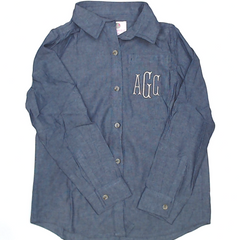 BLOOPER KIDS: Monogrammed Kids Button Down Tunic