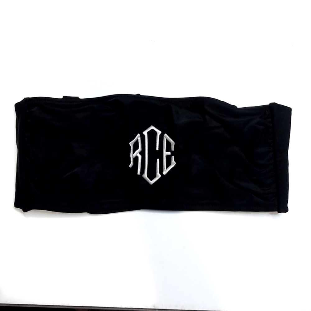 BLOOPER SWIM: Monogrammed Bandeau Top