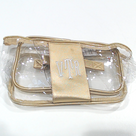 BLOOPER BAG: Monogrammed Clear Train Case