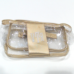 BLOOPER BAG: Monogrammed Clear Train Case
