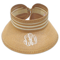 BLOOPER ACCESSORY: Monogrammed Packable Straw Visor