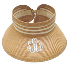 BLOOPER ACCESSORY: Monogrammed Packable Straw Visor