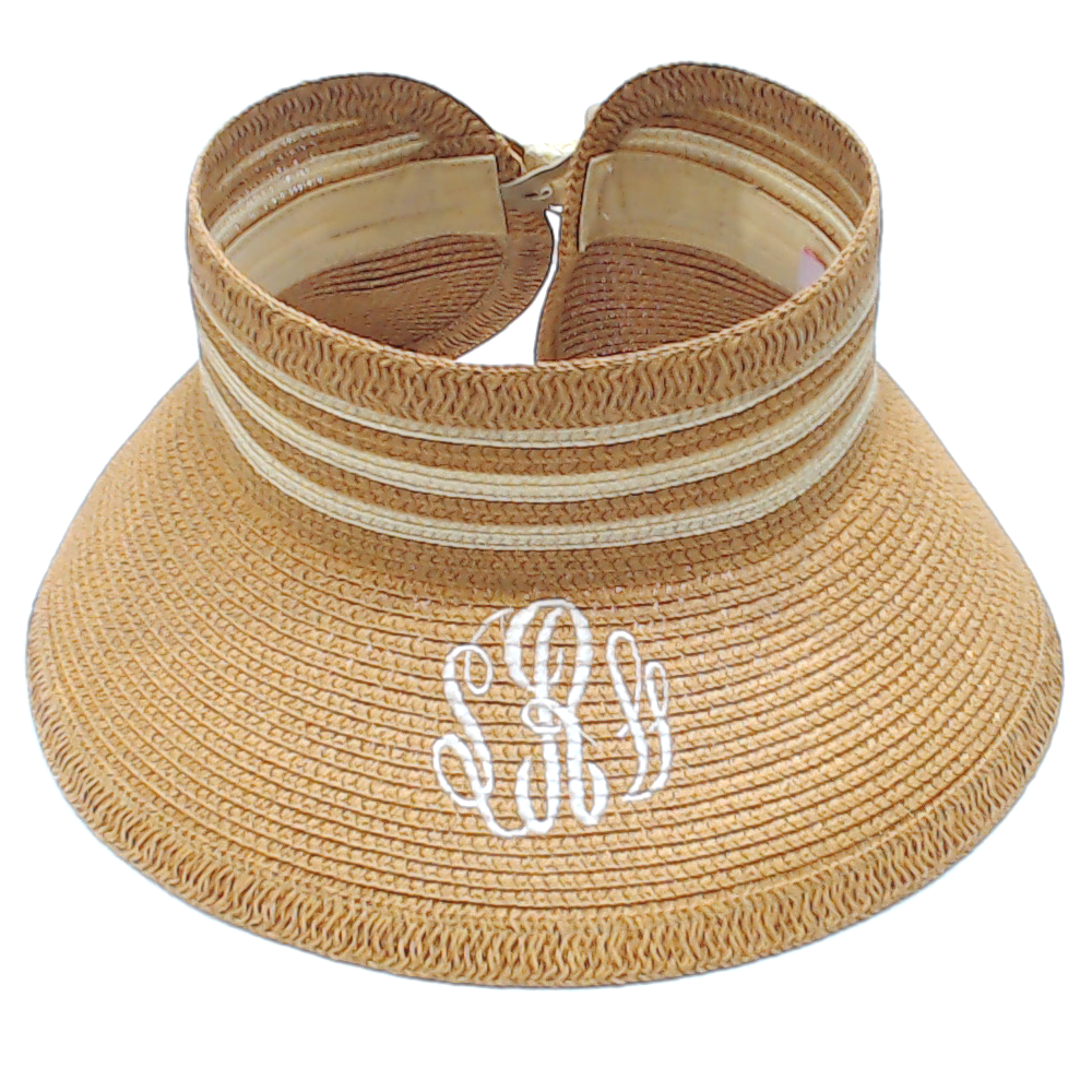BLOOPER ACCESSORY: Monogrammed Packable Straw Visor