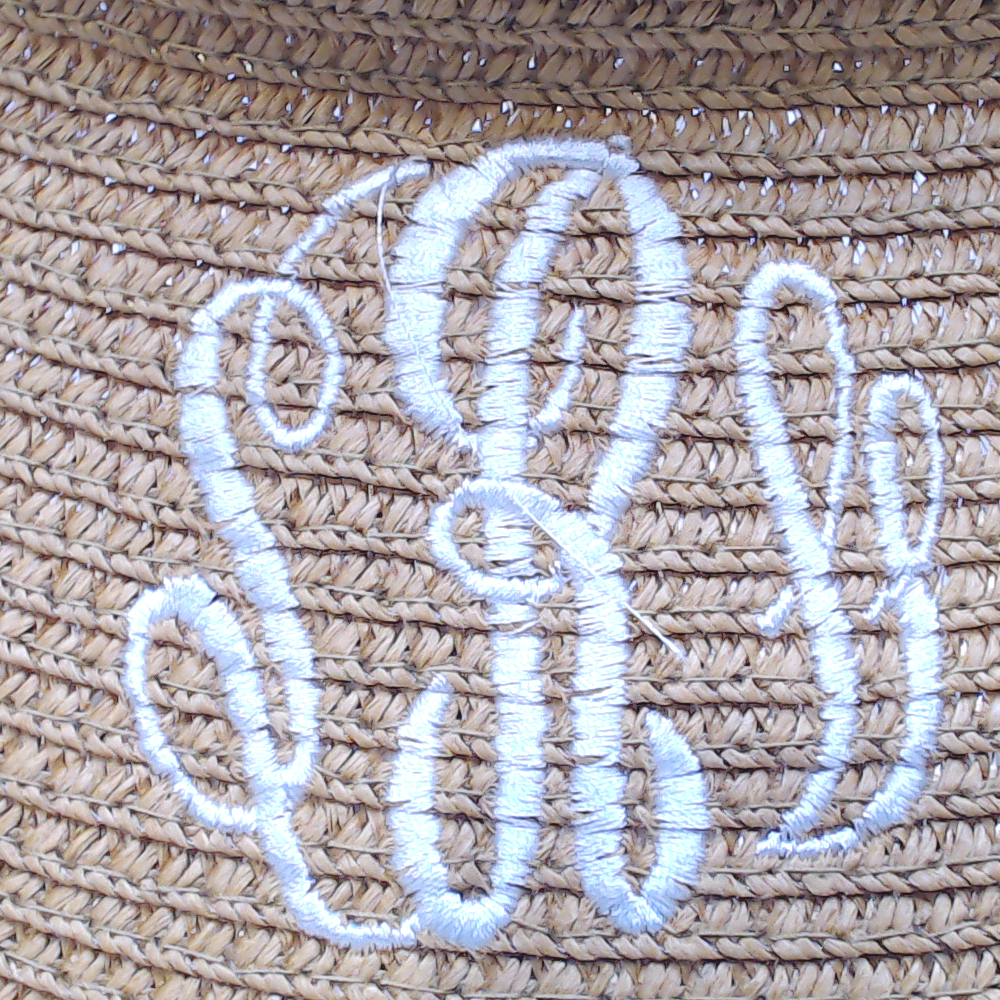 BLOOPER ACCESSORY: Monogrammed Packable Straw Visor