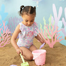 Monogrammed Girls Ruffle Bathing Suit | Mermaid Magic
