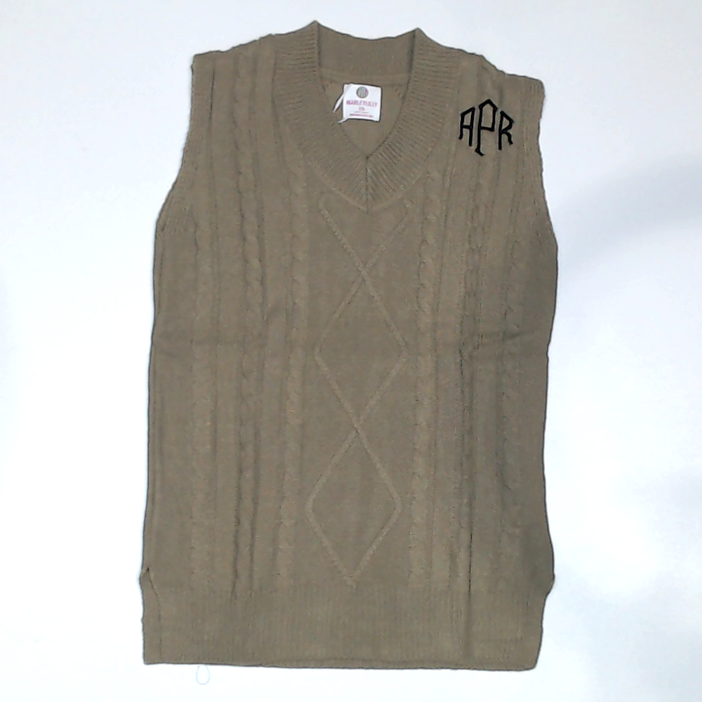 BLOOPER CLOTHING: Monogrammed Sweater Vest