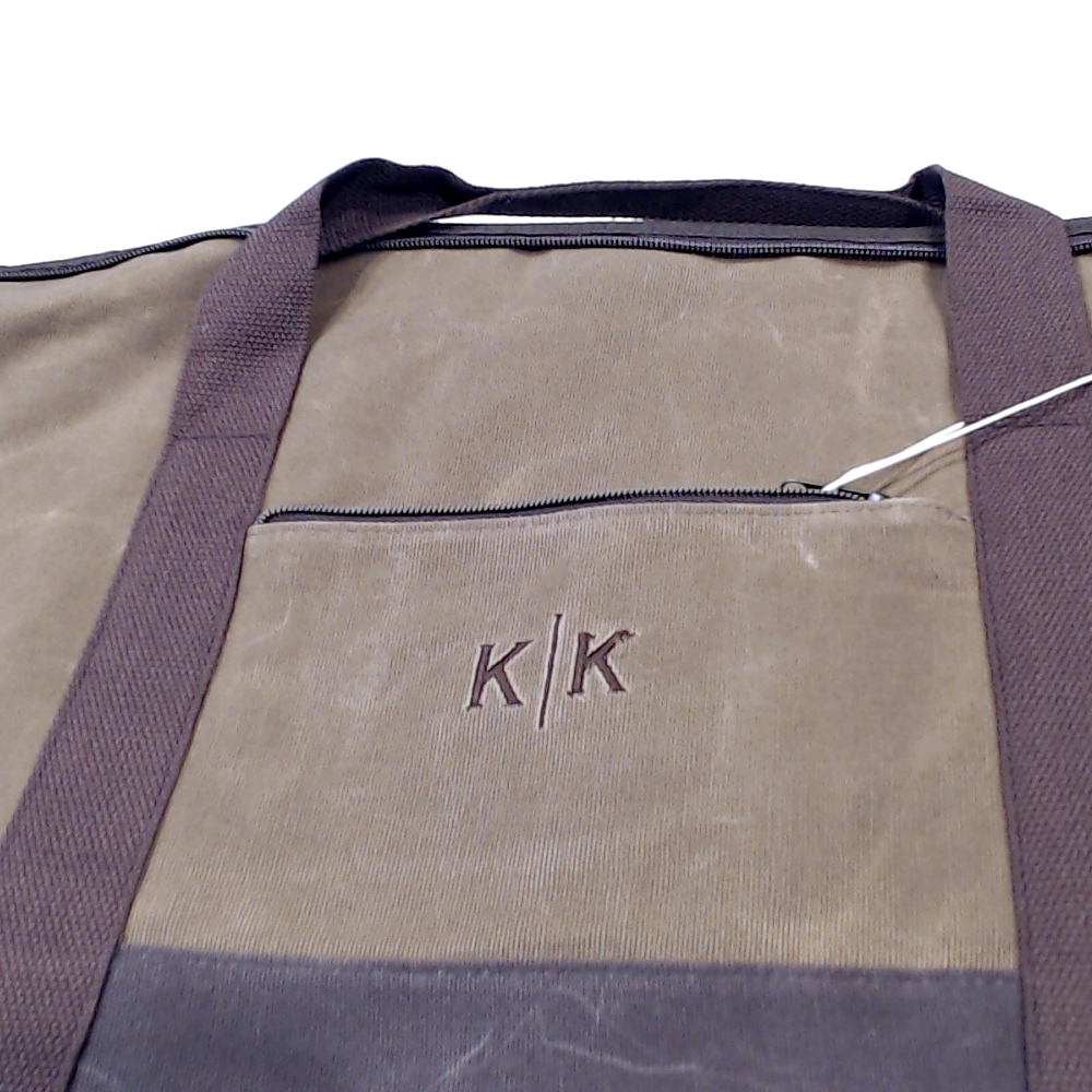 BLOOPER BAG: Personalized Waxed Canvas Convertible Weekend Bag
