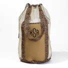 Monogrammed Packable Laundry Bag | Leopard Print
