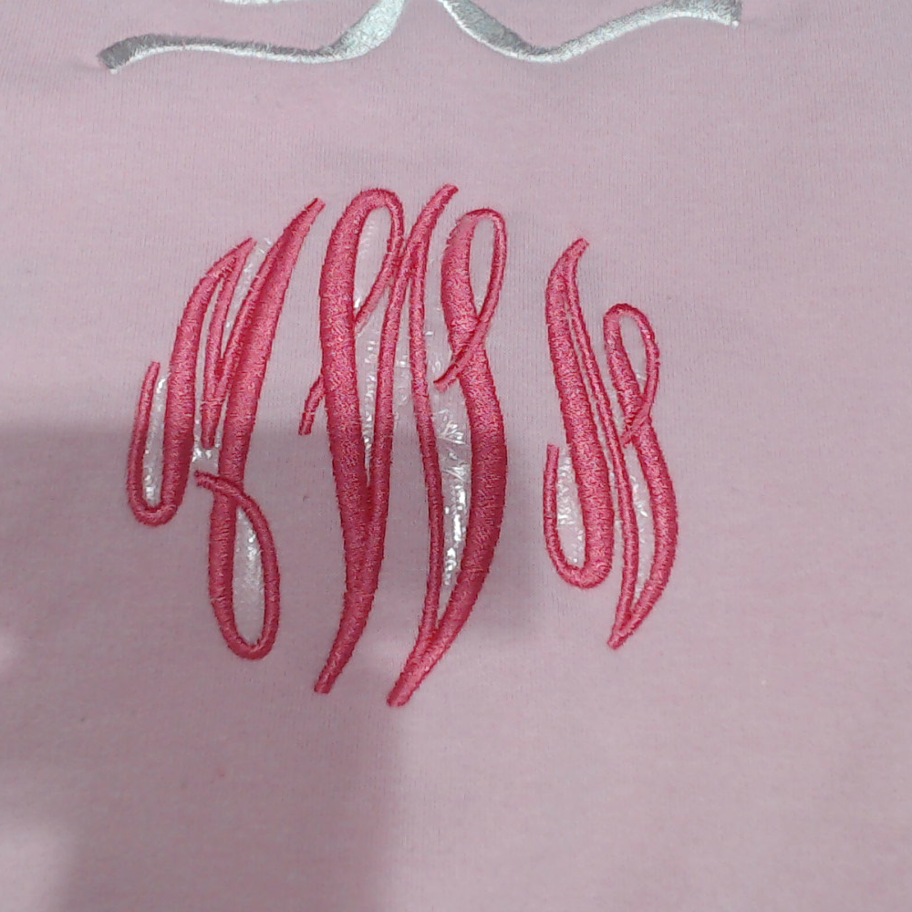 BLOOPER CLOTHING: Monogrammed Embroidered Bow Sweatshirt