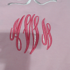 BLOOPER CLOTHING: Monogrammed Embroidered Bow Sweatshirt