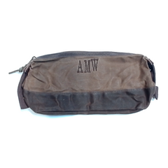 BLOOPER BAG: Personalized Waxed Canvas Dopp Kit