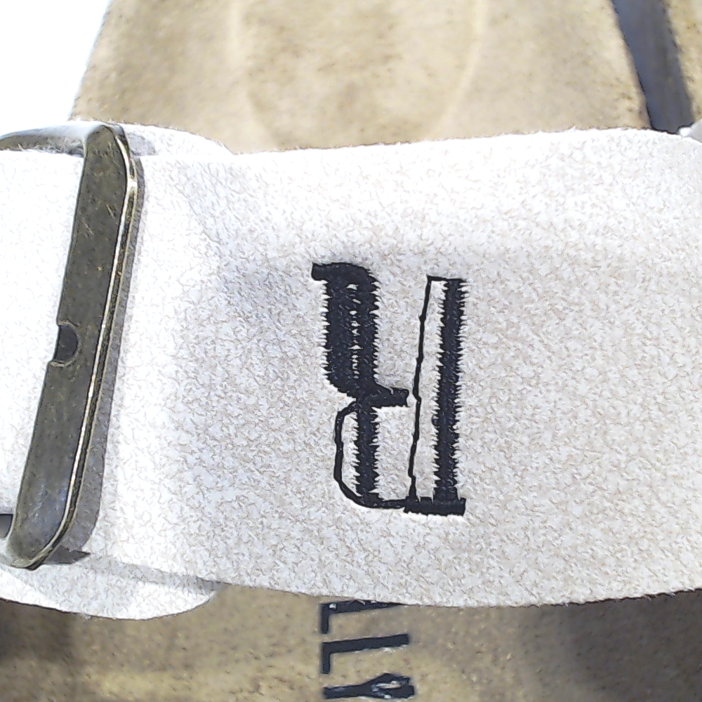 BLOOPER SHOES: Monogrammed Double Strap Sandals