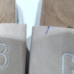 BLOOPER SHOES: Monogrammed Double Strap Sandals