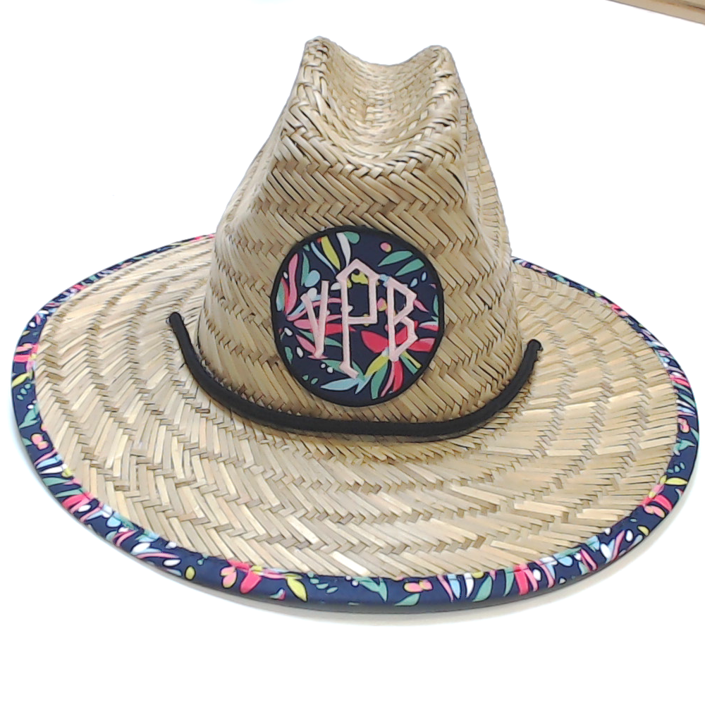 BLOOPER KIDS: Monogrammed Kids Straw Hat