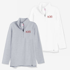 Alpha Omicron Pi Pullover Sweatshirt | Sorority Quarter Zip