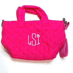 BLOOPER BAG: Monogrammed Diamond Quilted Crossbody