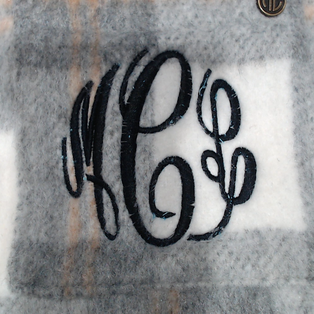 BLOOPER CLOTHING: Monogrammed Fuzzy Shacket