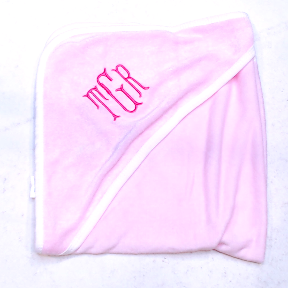 BLOOPER KIDS: Monogrammed Baby Hooded Bath Towel