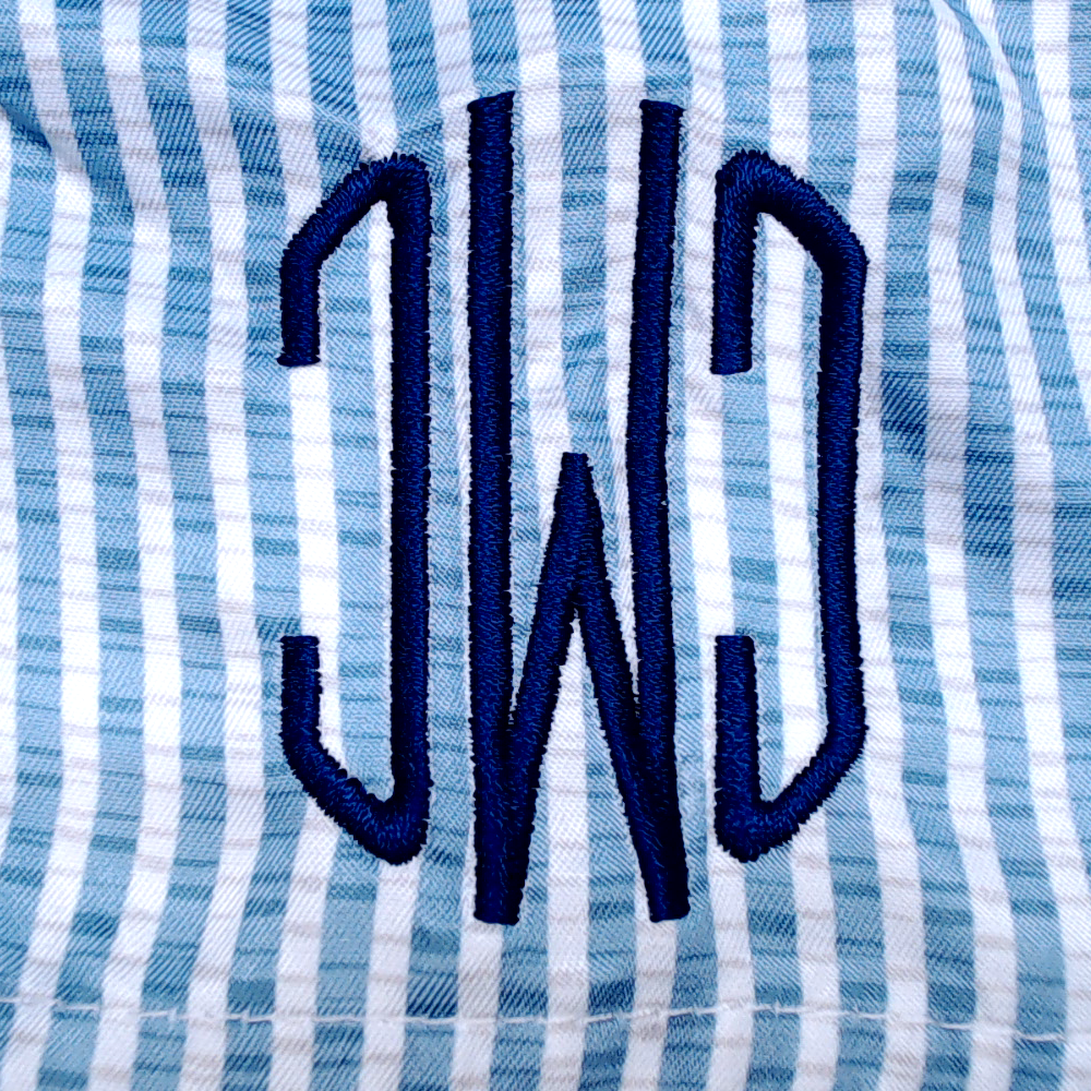 BLOOPER KIDS: Monogrammed Boys Swim Trunks