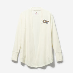 Georgia Tech Sweatshirt Cardigan in Ivory