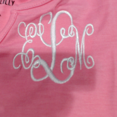 BLOOPER KIDS: Monogrammed Girls Flutter Sleeve Dress