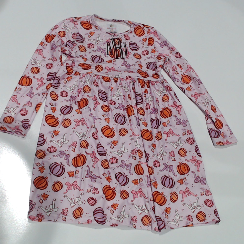BLOOPER KIDS: Monogrammed Girls Twirl Dress