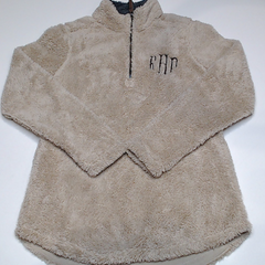 BLOOPER CLOTHING: Monogrammed Fuzzy Sherpa Pullover
