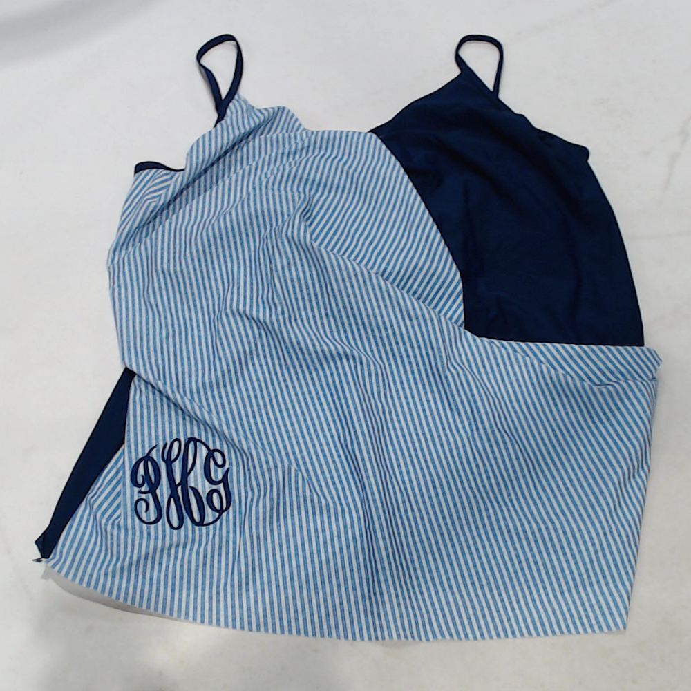 BLOOPER SWIM: Monogrammed Ruched Tankini