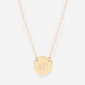 alpha omicron pi gold delicate disc necklace