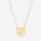 Alpha Omicron Pi Delicate Disc Necklace | Gold