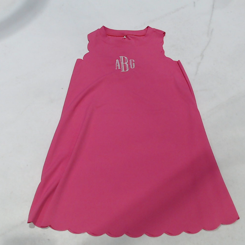 BLOOPER KIDS: Monogrammed Girls Scallop Dress