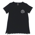 BLOOPER CLOTHING: Monogrammed Scalloped Top