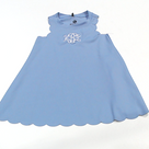BLOOPER KIDS: Monogrammed Girls Scallop Dress