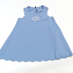 BLOOPER KIDS: Monogrammed Girls Scallop Dress