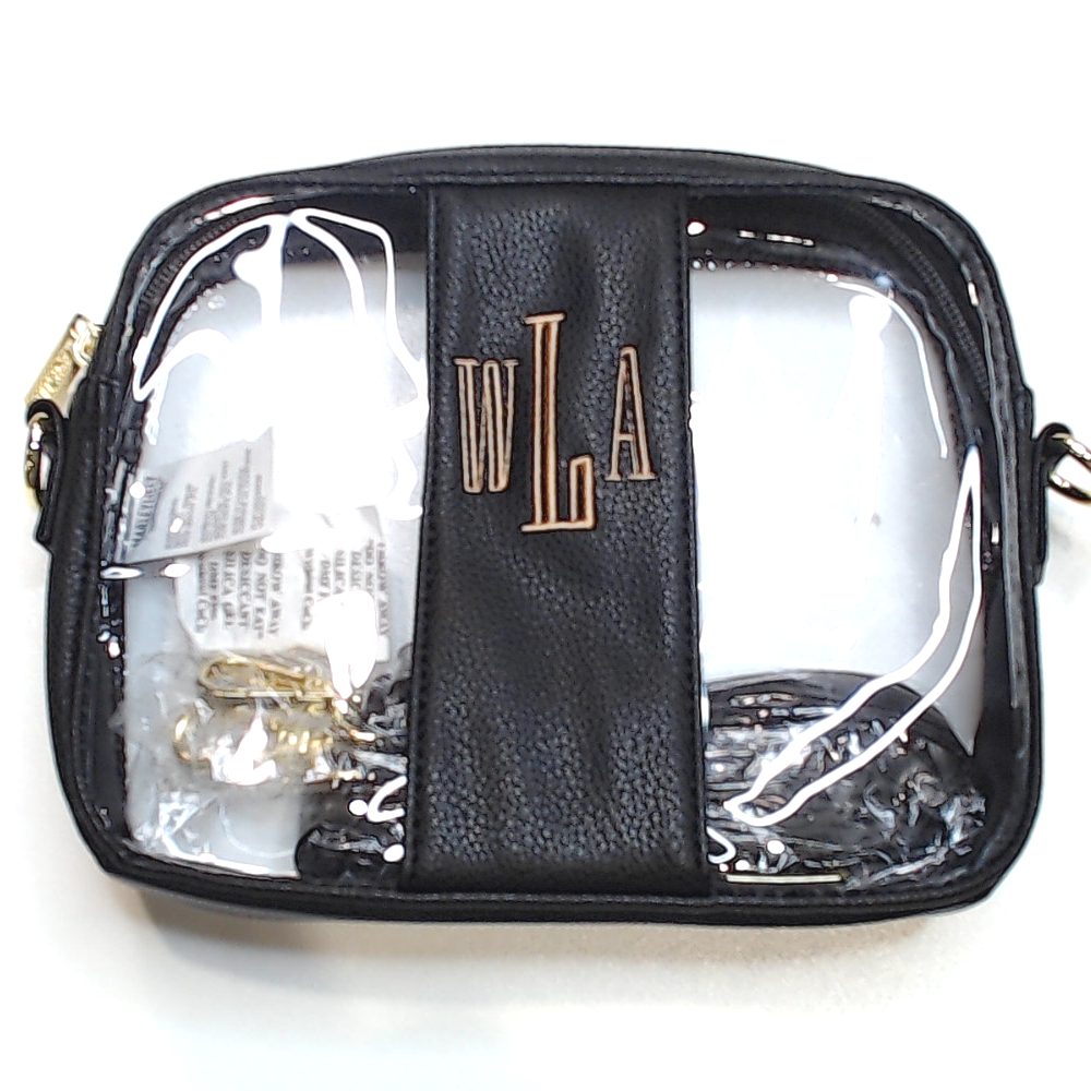 BLOOPER BAG: Monogrammed Clear Stadium Crossbody Bag