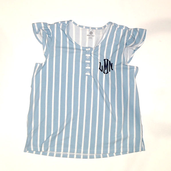 BLOOPER CLOTHING: Monogrammed Ruffle Top