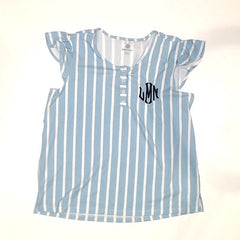 BLOOPER CLOTHING: Monogrammed Ruffle Top