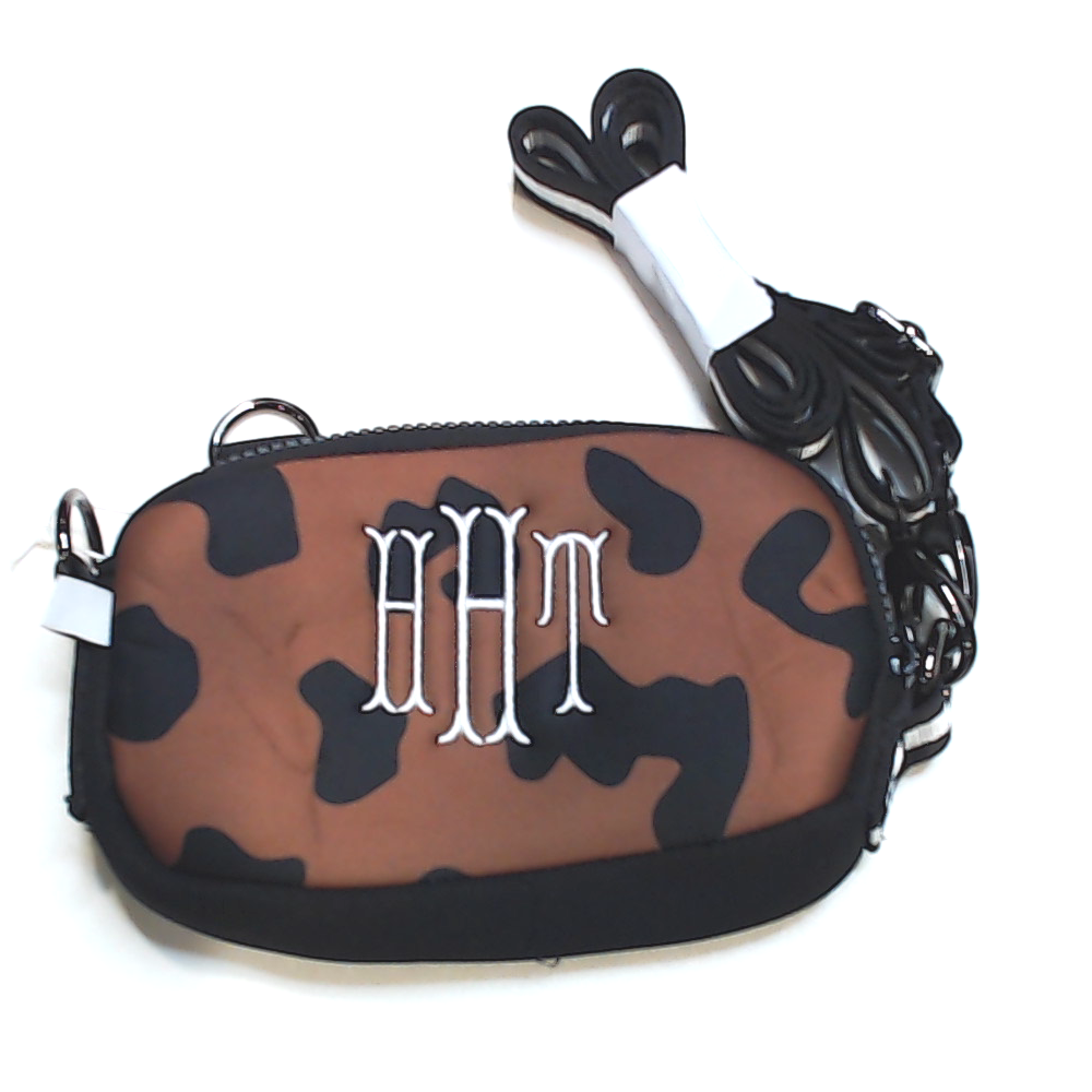 BLOOPER BAG: Monogrammed Neoprene Phone Crossbody