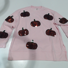 BLOOPER CLOTHING: BLANK Sequin Fall Sweatshirt