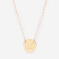 delta zeta gold delicate disc necklace