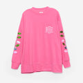 monogrammed christmas sweatshirt in hotpink