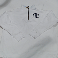 BLOOPER CLOTHING: Monogrammed Quarter Zip Sweatshirt