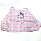 BLOOPER SWIM: Monogrammed High Neck Bikini Top