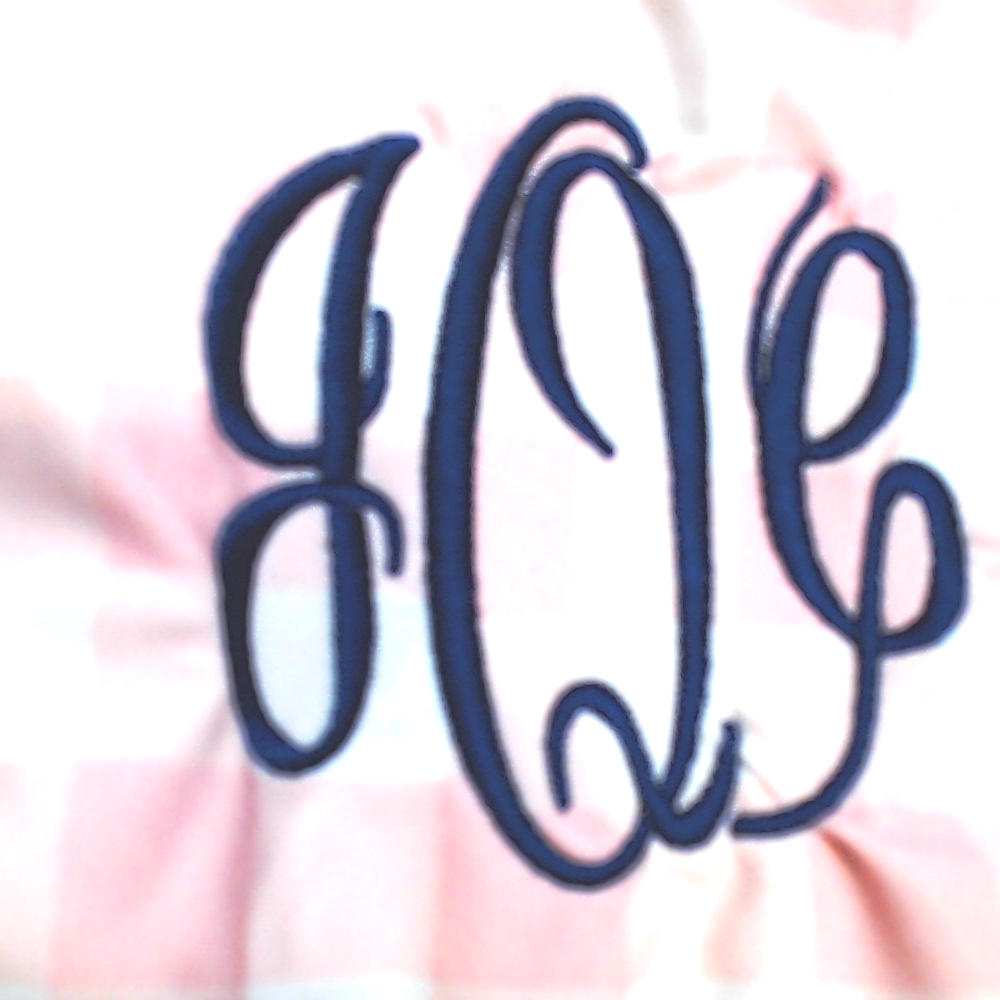 BLOOPER SWIM: Monogrammed High Neck Bikini Top