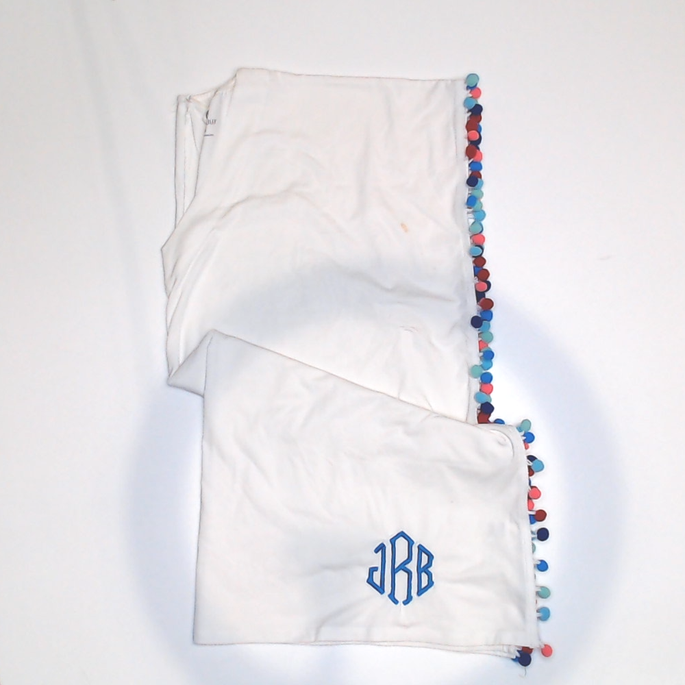 BLOOPER SWIM: Monogrammed Pom Pom Cover Up