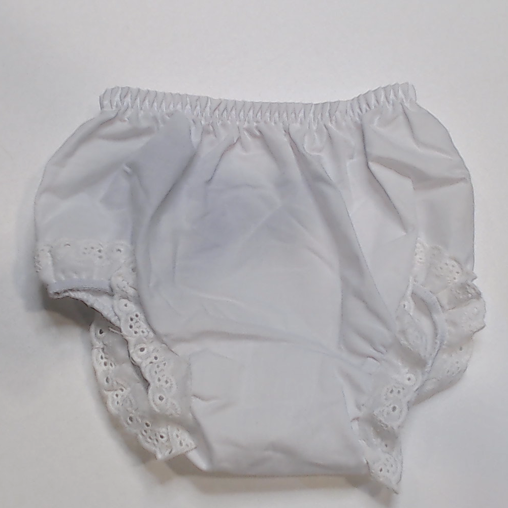 BLOOPER KIDS: Monogrammed White Eyelet Baby Bloomers