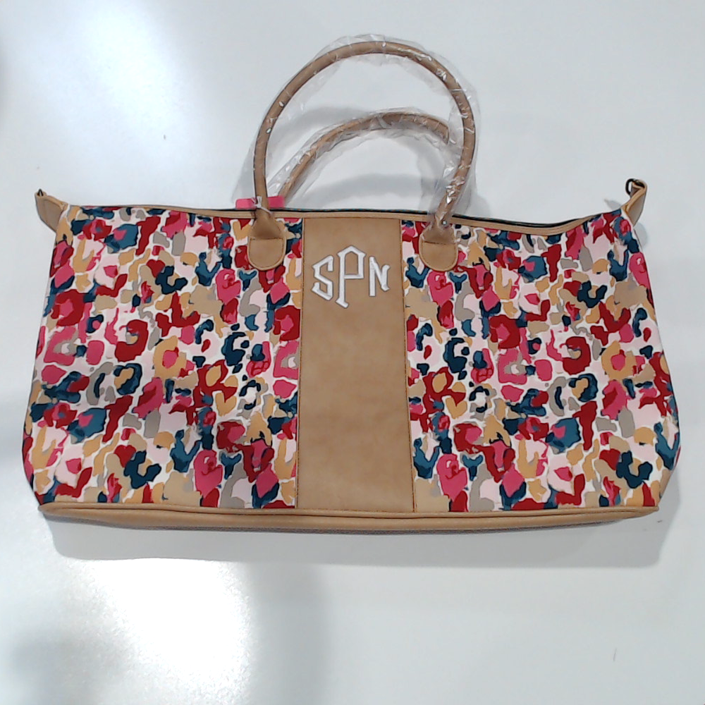 BLOOPER BAG: Monogrammed Leopard Weekender