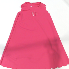 BLOOPER KIDS: Monogrammed Girls Scallop Dress